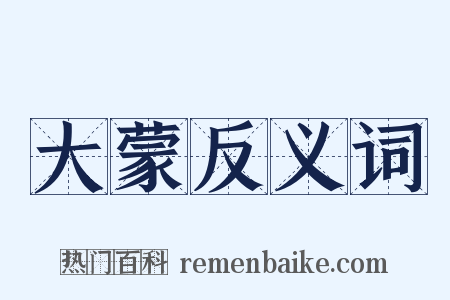 大蒙反义词是什么意思的图片